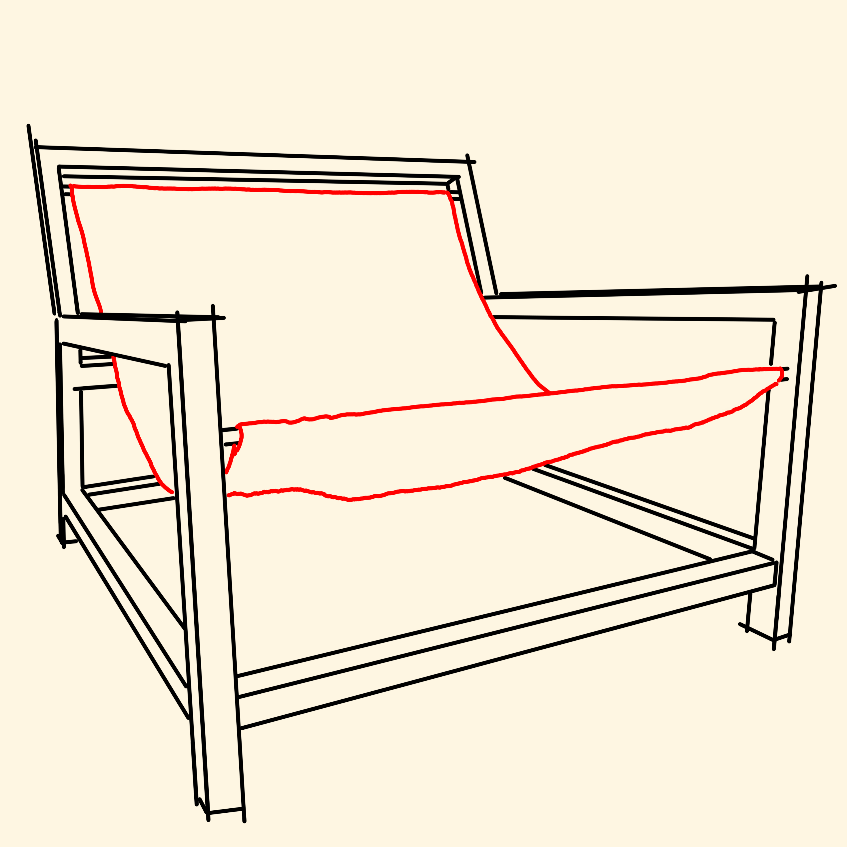 line art of a chair.